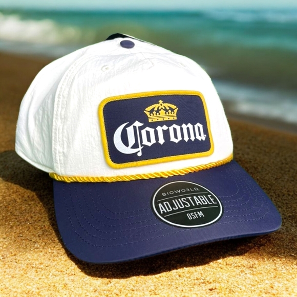NEW Bioworld Corona White and Navy Captain's Cap Unisex OSFM - Picture 2 of 16